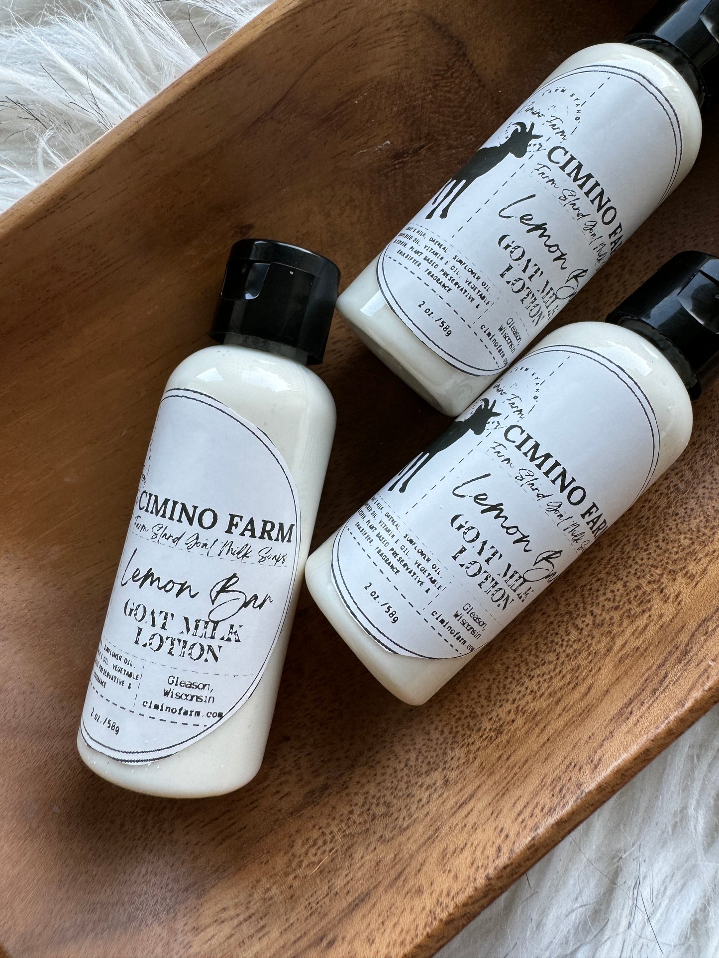 Lemon Bar Goat Milk Lotion 2oz Bottle