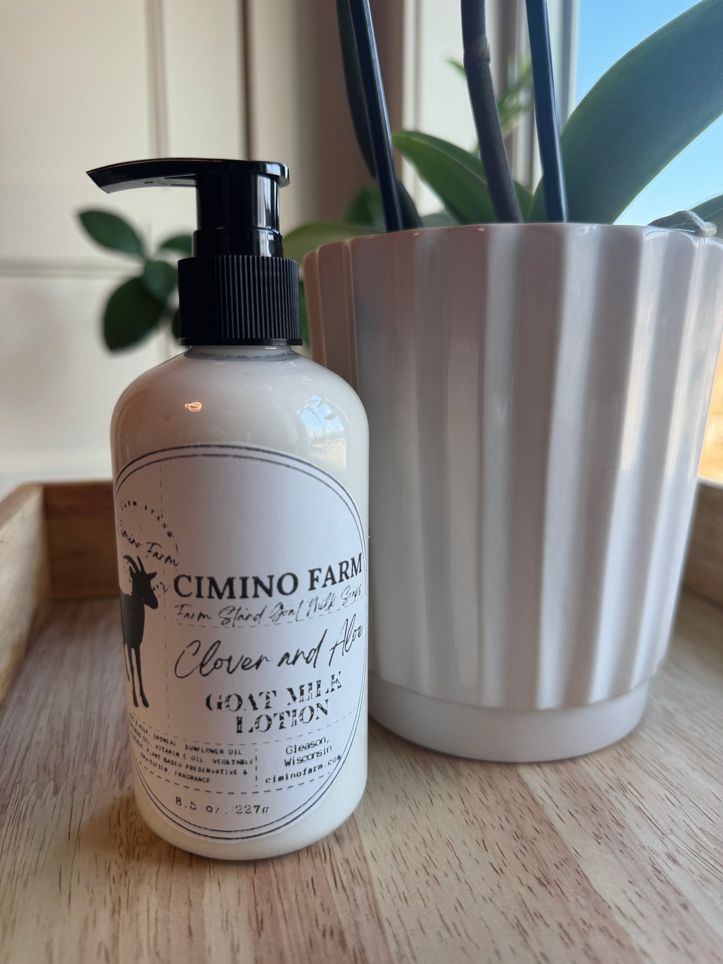 Clover and Aloe Goat Milk Soap 8.5oz Bottle