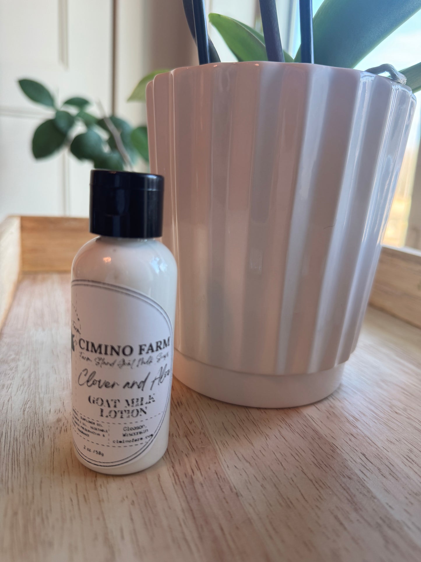 Clover and Aloe Goat Milk Soap 2oz Bottle