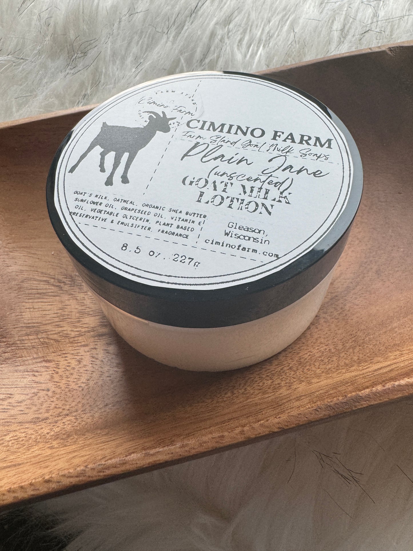 Plain Jane (unscented) Goat’s Milk Lotion 8.5oz Tub