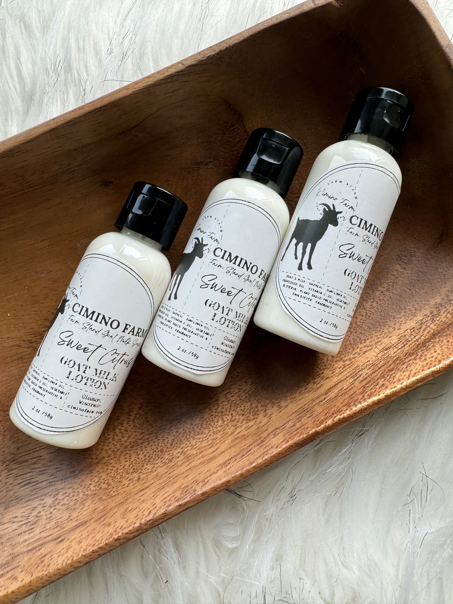Sweet Citrus Goat’s Milk Lotion 2 oz bottle