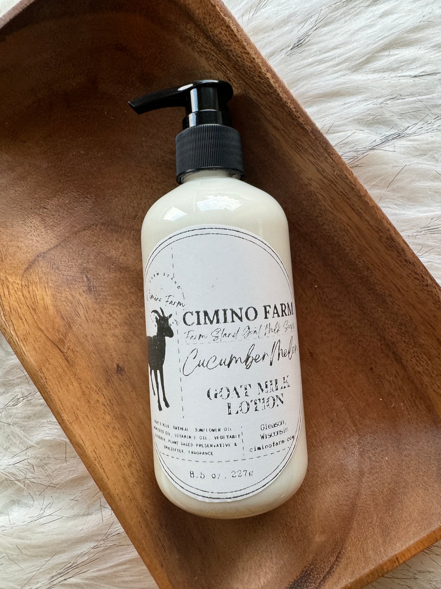 Cucumber Melon Goat Milk Lotion 8.5oz Bottle