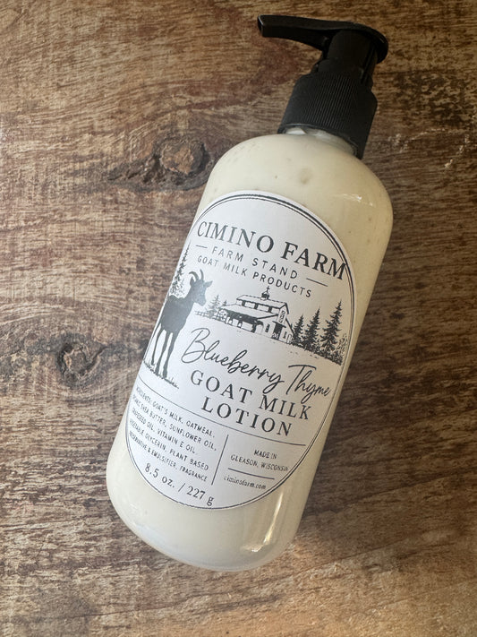 Blueberry Thyme Goat Milk Lotion 8.5 oz bottle