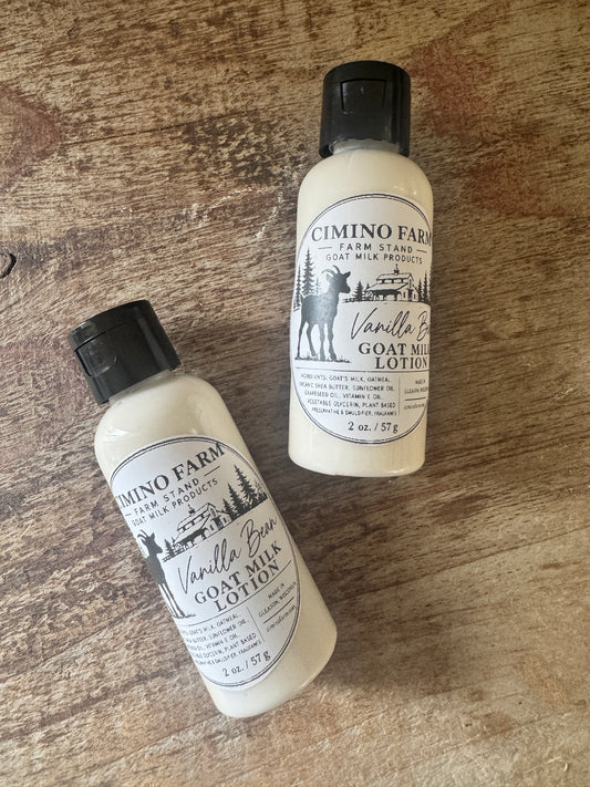 Vanilla Bean Goat’s Milk Lotion 2oz bottle