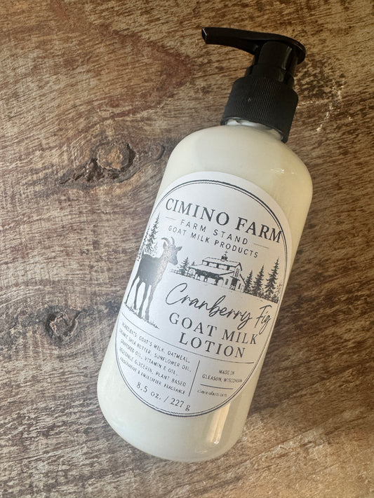 Cranberry Fig Goat Milk Lotion 8.5oz bottle