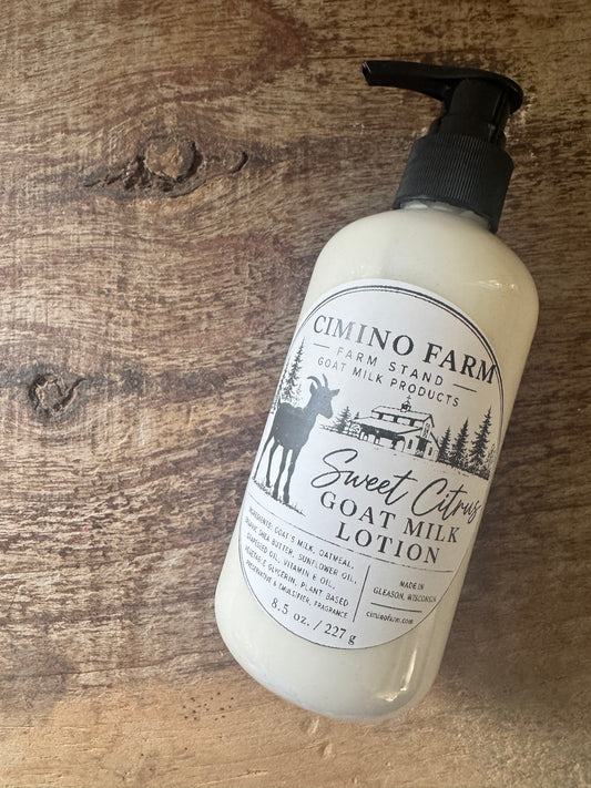 Sweet Citrus Goat’s Milk Lotion 8.5 oz Bottle