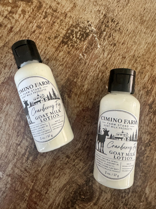 Cranberry Fig Goat Milk Lotion 2oz bottle