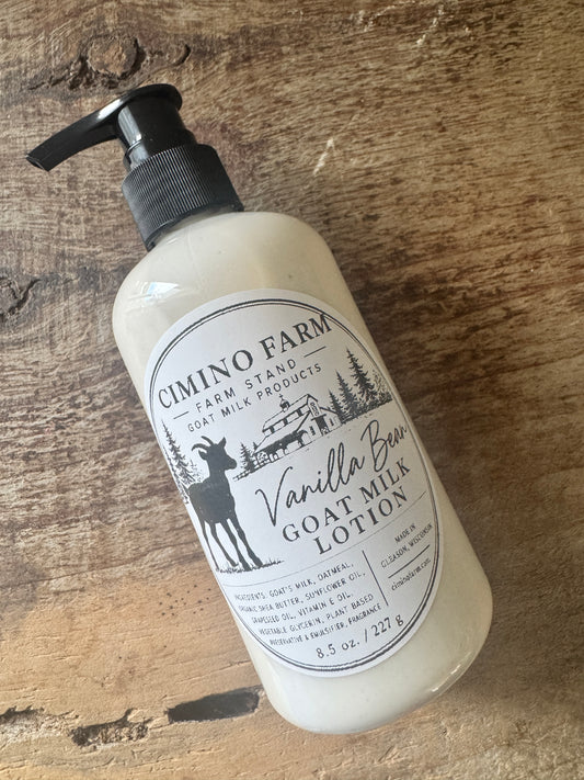 Vanilla Bean Goat’s Milk Lotion 8.5 oz bottle