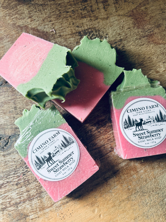 Sweet Summer Strawberry Goat Milk Soap