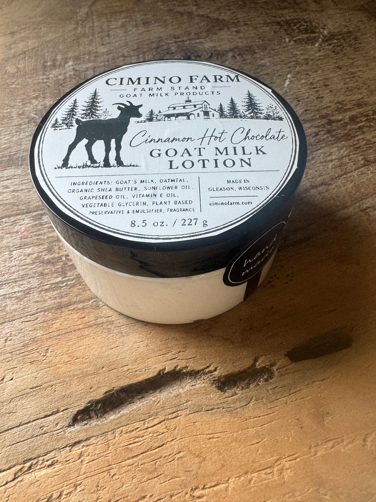 Cinnamon Hot Chocolate Goat Milk Lotion 8.5oz Tub