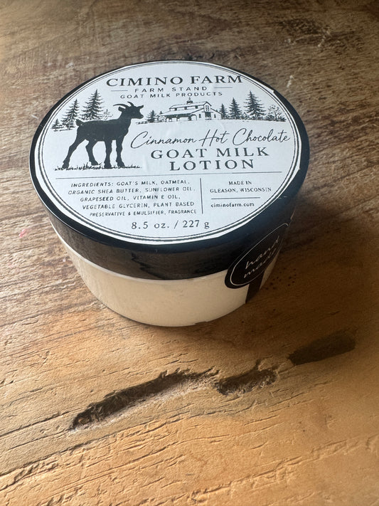 Cinnamon Hot Chocolate Goat Milk Lotion 8.5oz Tub