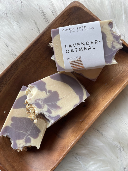 Lavender+Oatmeal Goats Milk Soap