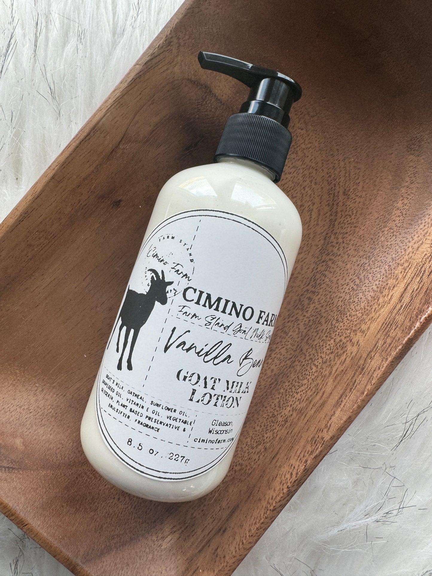 Vanilla Bean Goat’s Milk Lotion 8.5 oz bottle